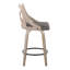 Tabouret de comptoir à hauteur fixe de 26 po avec pieds en bois courbé et repose-pieds rond Dannie-132717559-132717561-90141464