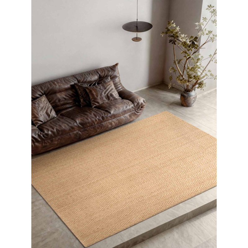 Villeroy & Boch Mirabelle - Jute Rug, Natural Rug for Living room, Bedroom, Diningroom, Gold, Rectangle 160 x 230 cm