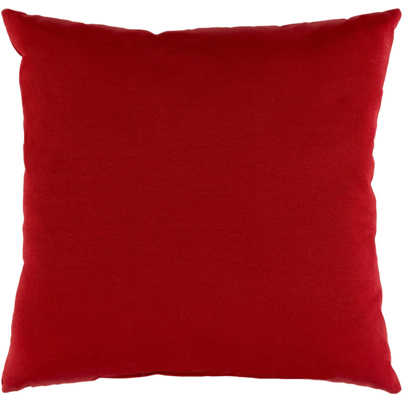 Ruby Red Polyester Outdoor Throw Pillow