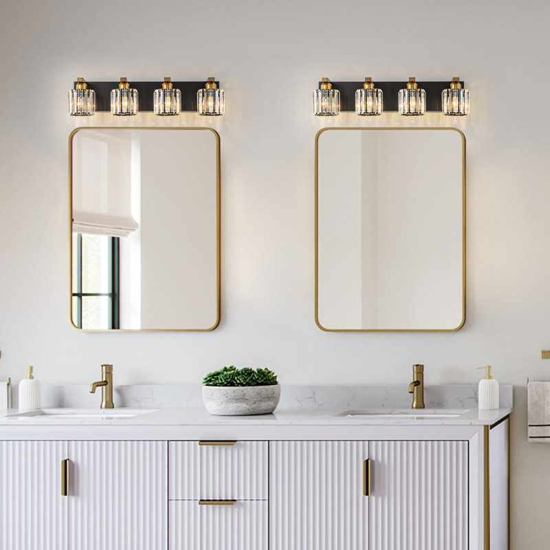 3/4Light Dimmable Vanity Light, Gold, 4