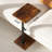 Sofa Armrest Tray Table for Couch Swivel Height Adjustable End for Small Spaces, Snack Side Table for Bed or Chair with Phone & Tablet Slot (Rustic,Angle Adjustable)