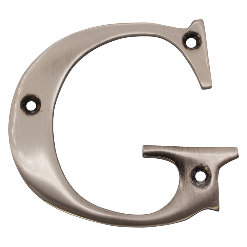 Lettre de montage en laiton 3 po H, Antique Nickel, G