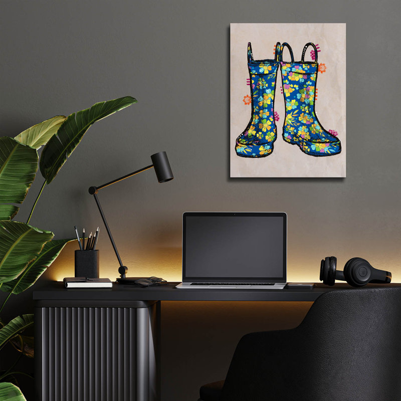 «Garden bottes» par Dean Russo, art mural en verre acrylique, 12 po x 16 po, H 16 po x l 12 po x P 0,13 po