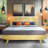 Solid  Wood Platform Bed Frame with Headboard – Mid-Century Modern Style, Carved Wood Grain, Easy Assembly with Smart Tool, No Box Spring Needed-628697606-628697607