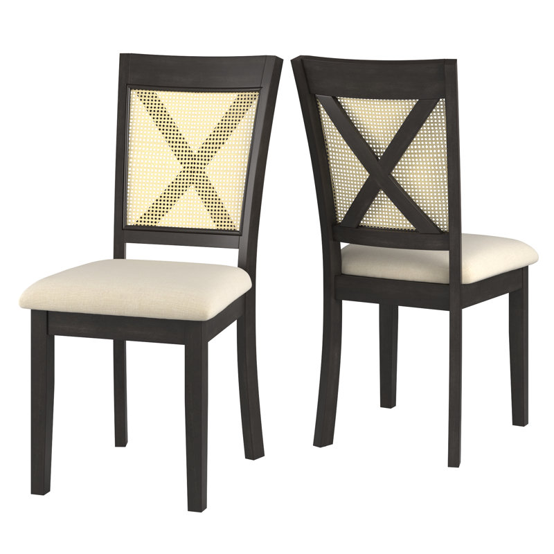 Chaise d'appoint Pulukan, Noir / beige