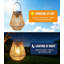 Lanterne solaire en rotin solaire d'extérieur, lanterne solaire suspendue imperméable, lumière de patio et de porche décorative, lueur ambiante blanc chaud