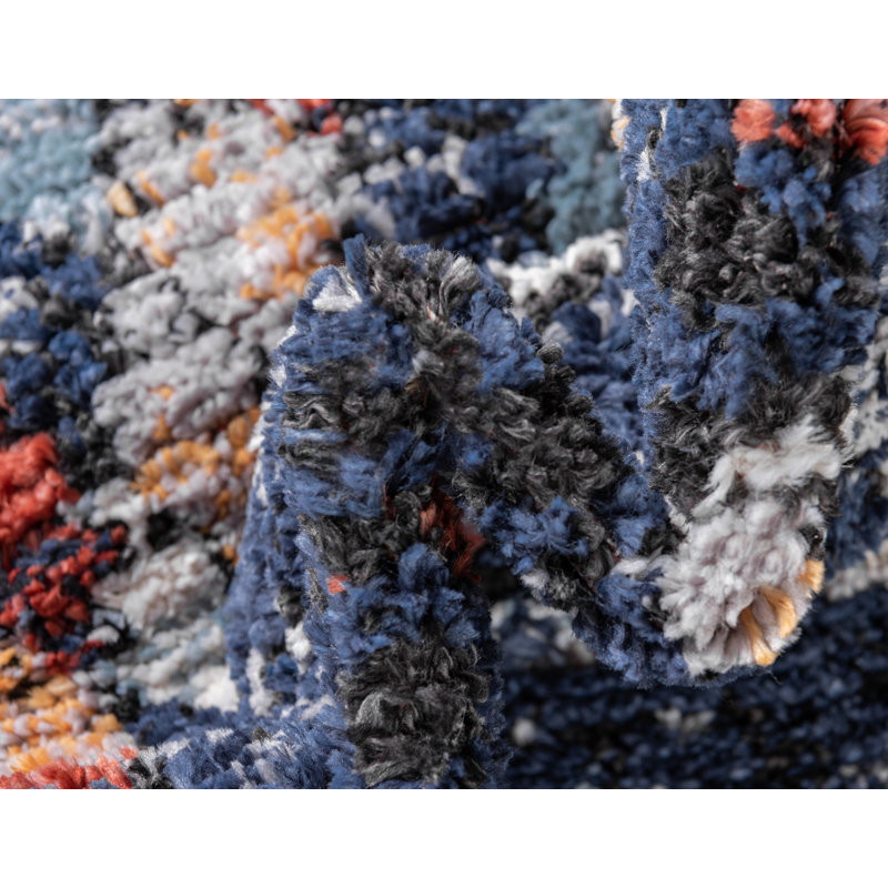 Corayma Geometric Indoor Rug, Round 7'