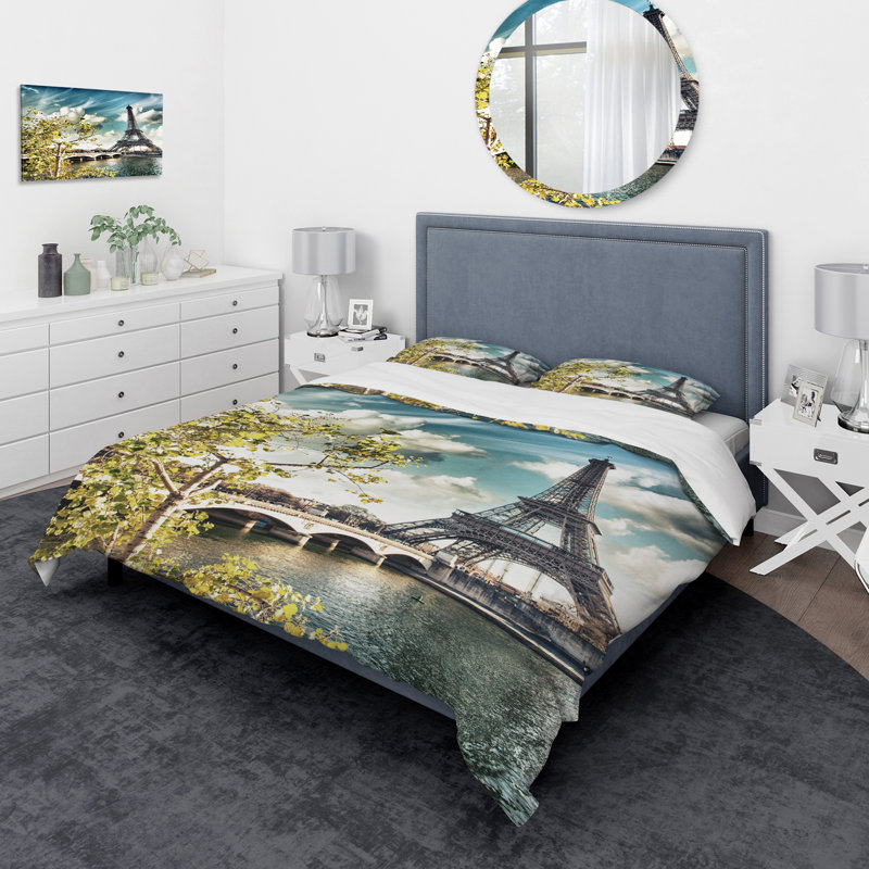 Ensemble de housse de couette global inspiration, Housse de couette double / grand + 2 taies