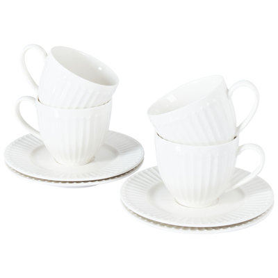Porcelain Teacup with Saucer