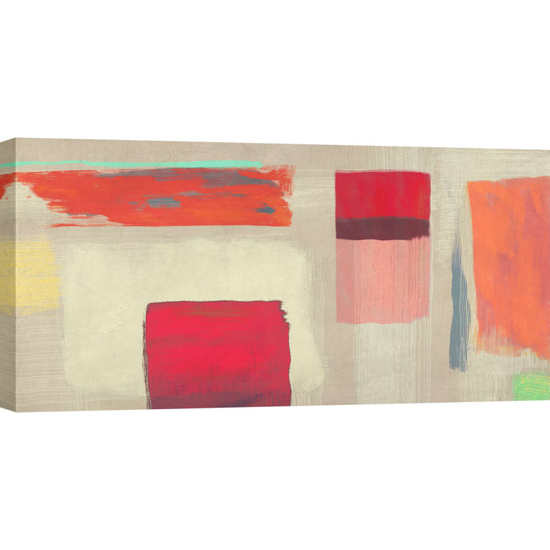 Abstract Painting: Moments In Summer by Ludwig Maun - Wrapped Canvas Print, 50cm H x 100cm W x 4cm D