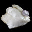 Fluorite sur quartz terminé