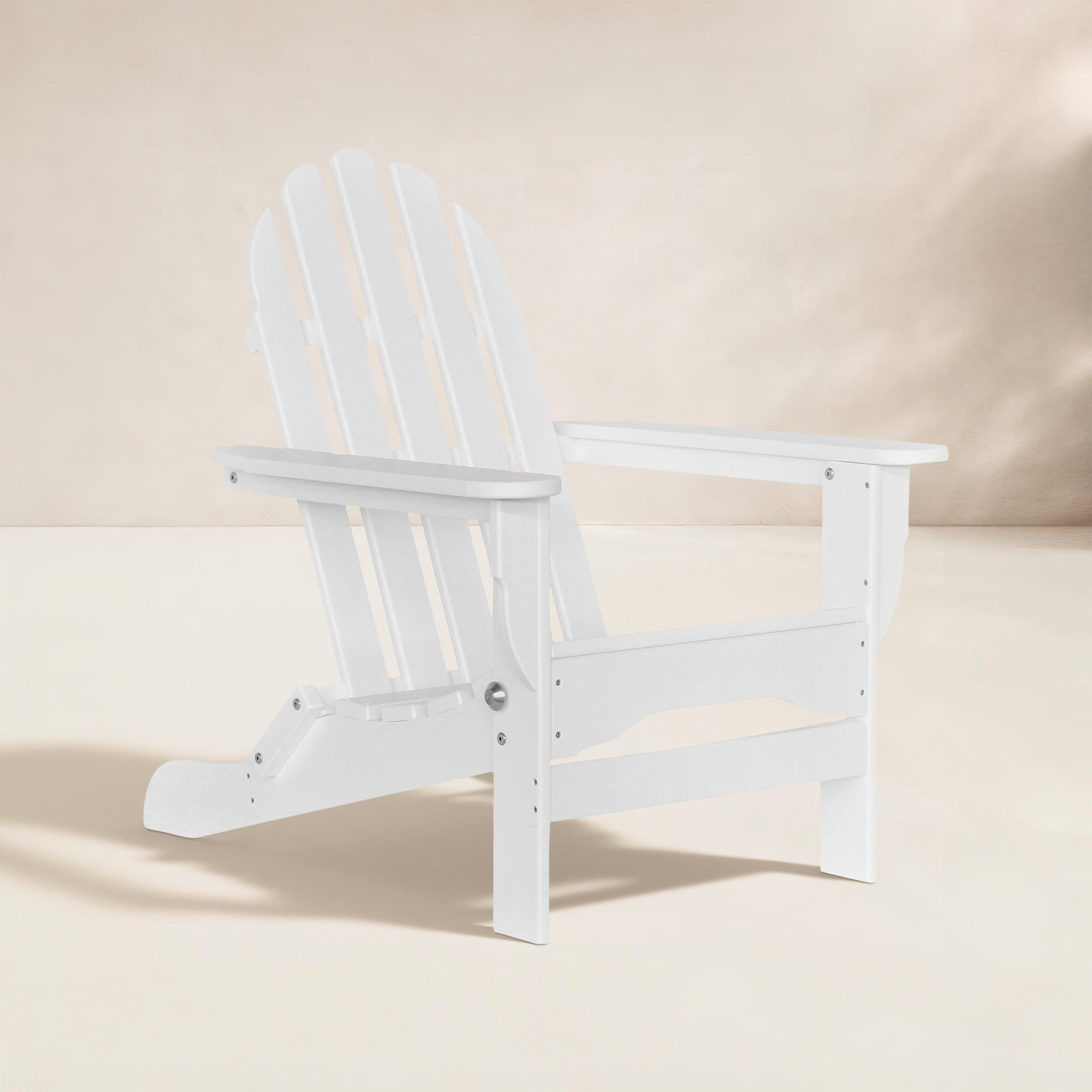 Leighton Foldable Adirondack Chair, White