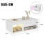 100cm Coffee Table with Lift Top & RGB LED Lights, Modern High Gloss Living Room Storage Table with Glass Display, White