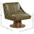 Quinton Vegan Leather Swivel Accent Chair-90995869-90995868