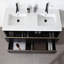 Erbil 60 po L x 21 po P 4 tiroirs Meuble-lavabo avec évier double et Comptoir en Quartz blanc