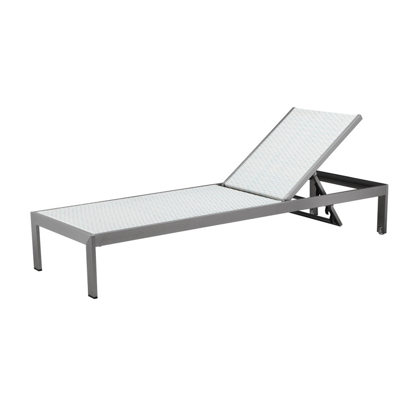 Chaise longue inclinable Chester, Blanc