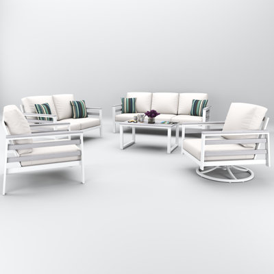 Townsend 7 Person Seating Group With Sunbrella Cushions
