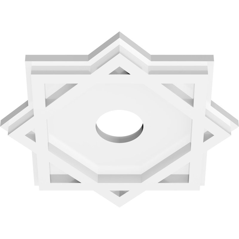 Médaillon de plafond contemporain en PVC de qualité architecturale 10 po x P 2 po x P 5 1/2 po x P 1 po Axel