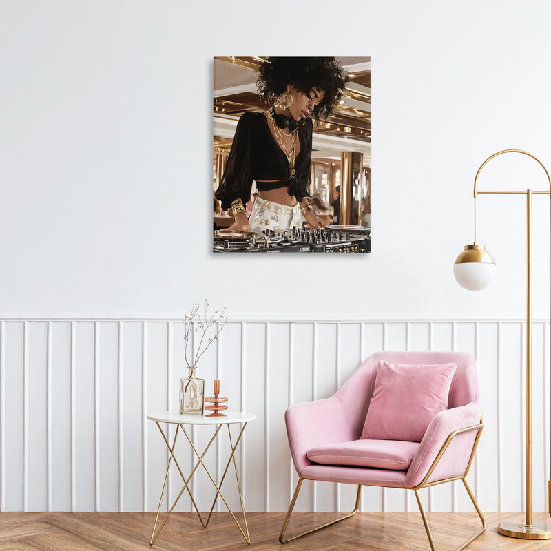 «Woman Of Music Live DJ Canvas», conception par Franklyn Gregory, 20 x 16