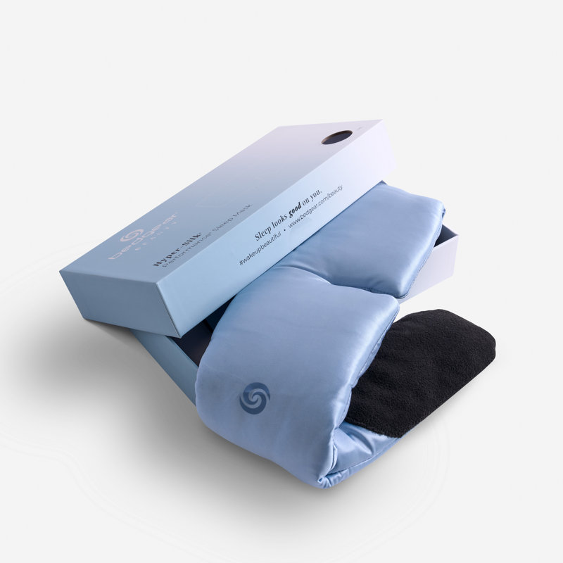 Masque de sommeil Bedgear Hyper-Silk avec œilletons occultants rafraîchissants, Misty Blue