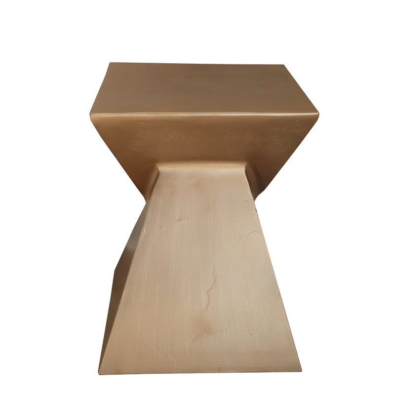 Newlon Block End Table, Gold