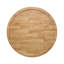 Table basse ronde en bois avec tablette inférieure, brun érable
