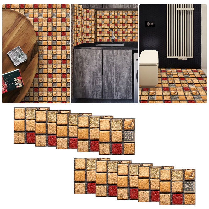 Autocollants muraux auto-adhésifs à carreaux de cristal