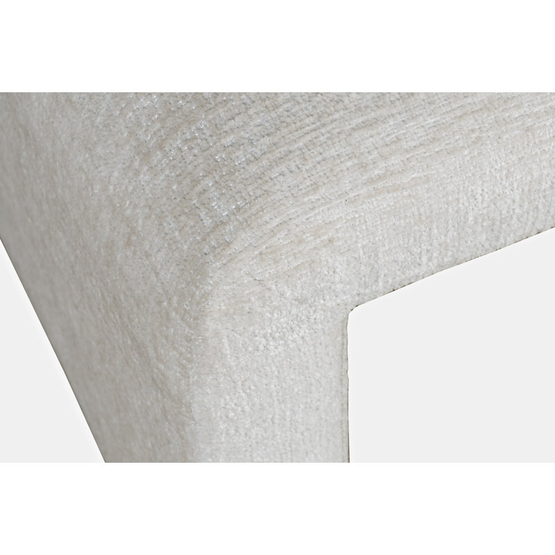 Repose-pieds rembourré rectangulaire l 21 po Kennedy, Microsuède beige naturel Gwen