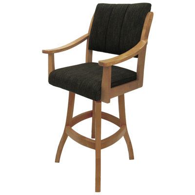 Tabouret de bar pivotant en bois Miriam