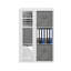 Bibliothèque à 3 niveaux Samual, bibliothèque ouverte, rangement et bacs-1421763056