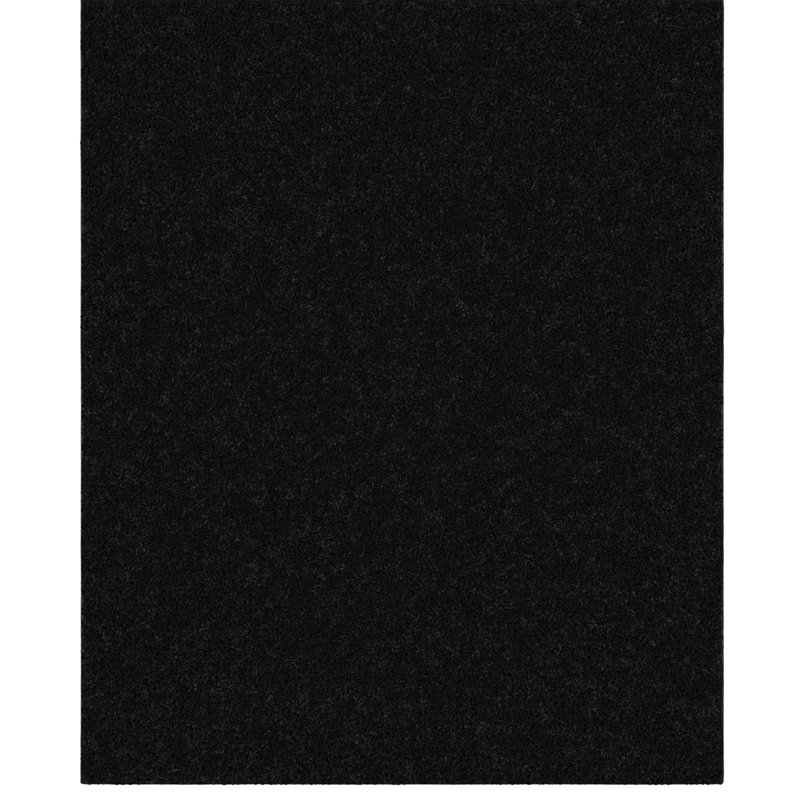 Cozy Plush Non-Slip Rubberback Soft Black Indoor Bedroom, Living Room Area Rug, Rectangle 7'10' x 11', Black
