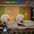 Twin Upholstered LED Bed Frame with Storage Drawer & Rainbow Headboard for Kids-1384657555