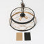 Lustre industriel moderne à 3 lumières, noir et or, en forme de tambour, avec design pour plafond incliné