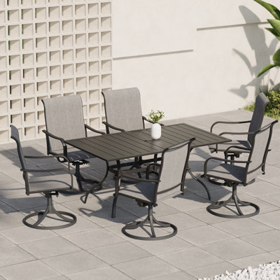 Callaghn Rectangular 6 - Person 63" Long Dining Set