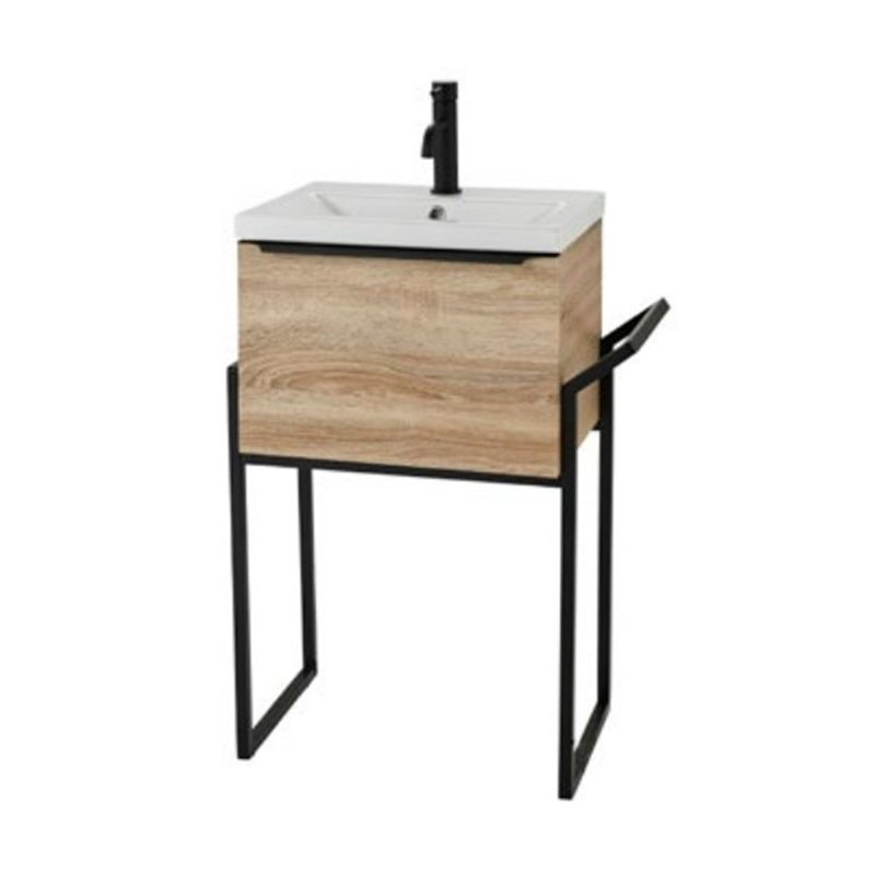 Clifton 600mm Wall Mounted Single Bathroom Vanity with Vitreous China Basin