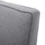 Cadre en bois massif gris de 50 po pour une stabilité à long terme, lin, rehaussement de style moderne avec revêtement en tissu, offrant un design élégant et confortable à votre pièce