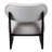Chair Wood And Non-Woven Fabric Curved Backrest Accent Design Upholstery For Home Office Bedroom Living Room - 29" White