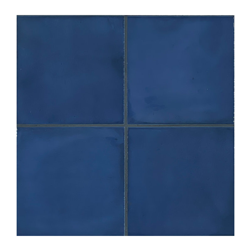 Carreau de porcelaine 5 po x 5 po San Miyos, Bleu