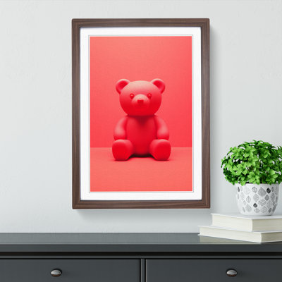 Teddy Bear Minimalism - Framed Print