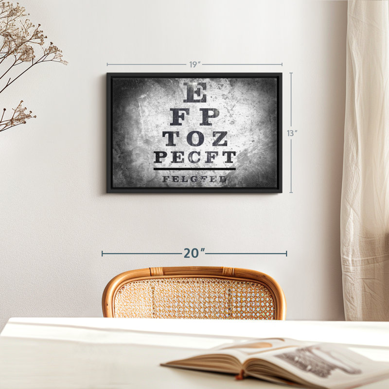 " Optometry Test Canvas Print ", 13" H x 19" W