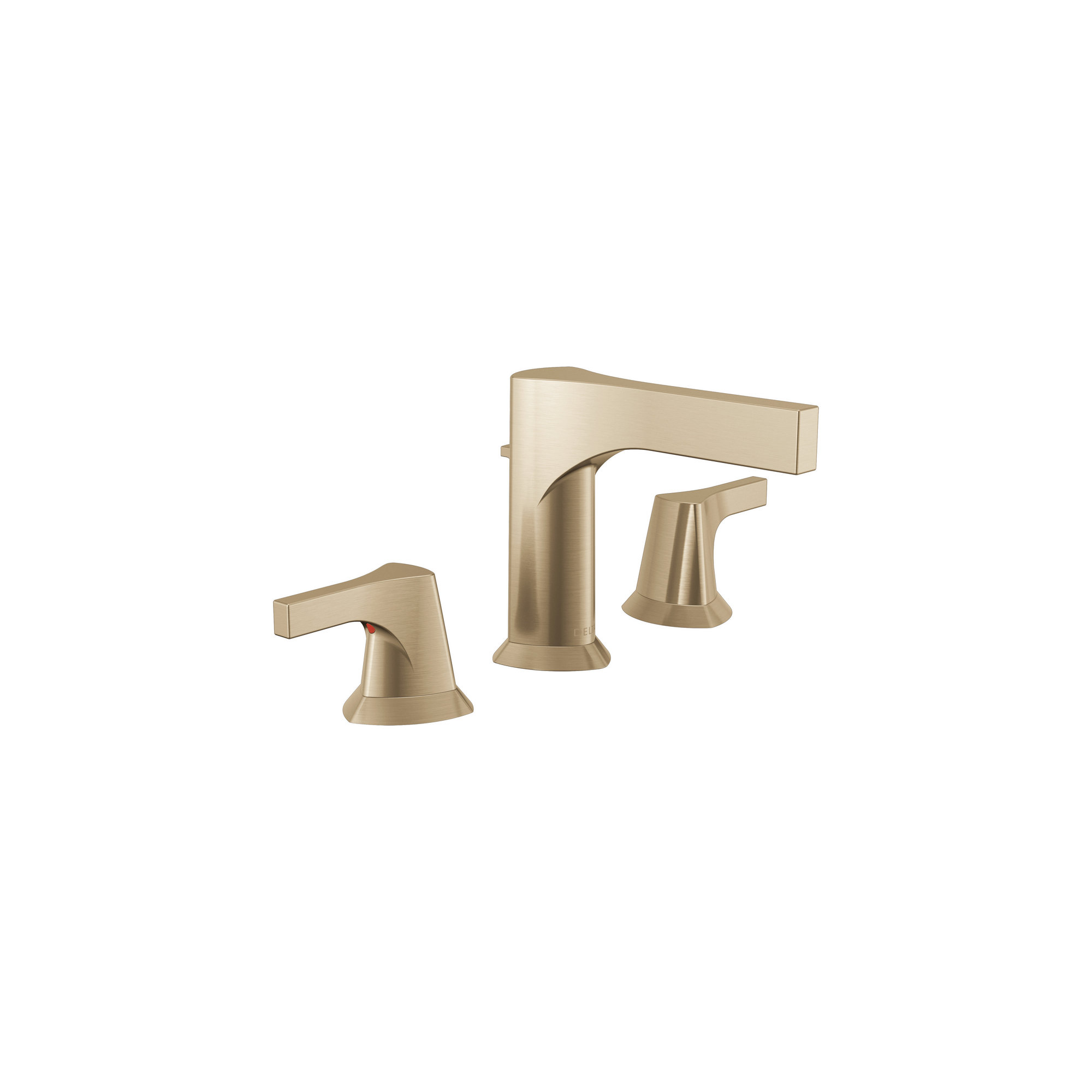 Zura Widespread Faucet with Drain Assembly, Gold