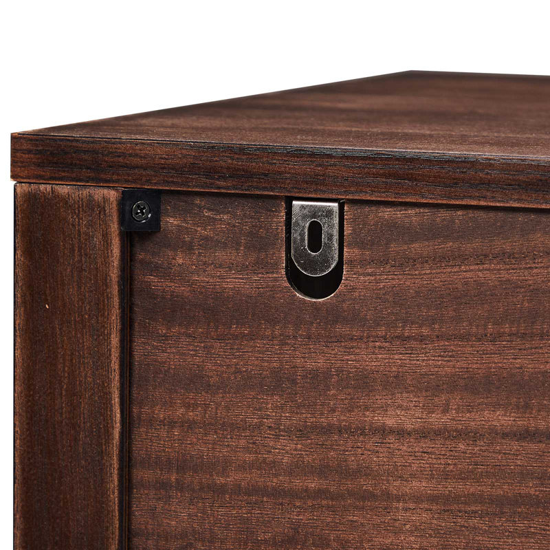 Table de chevet brune moderne Mid-Century
