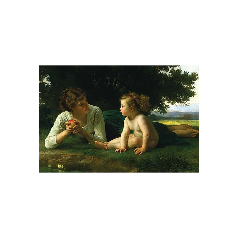 « tentation » par bouguereau, impression