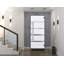 Porte d'entrée extérieure prémontée en acier Deux 1105, émail noir, inserts en acier inoxydable, style moderne, peinte, largeur 36 po x hauteur 80 po, ouverture à gauche vers l'intérieur-59180943