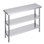 Heavy-Duty Stainless Steel Commercial Prep Table with Adjustable Lower Shelf, Multipurpose Metal Workstation for Kitchen, BBQ, Home and Garage