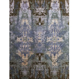 Hand Knotted Southwestern Area Rug in Pine Green/Purple