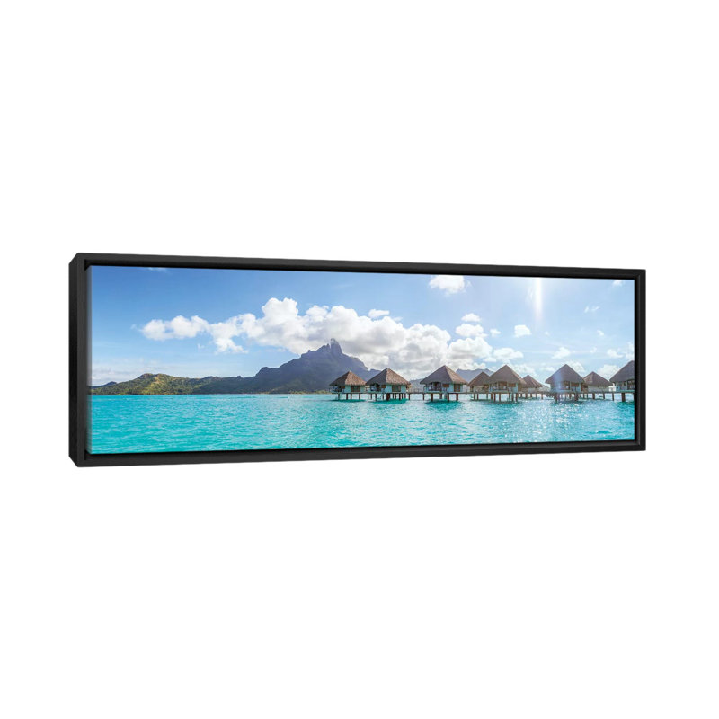 Reproduction d'art graphique sur toile tendue, H 24 po x l 72 po x P 1,5 po, Toile avec cadre noir