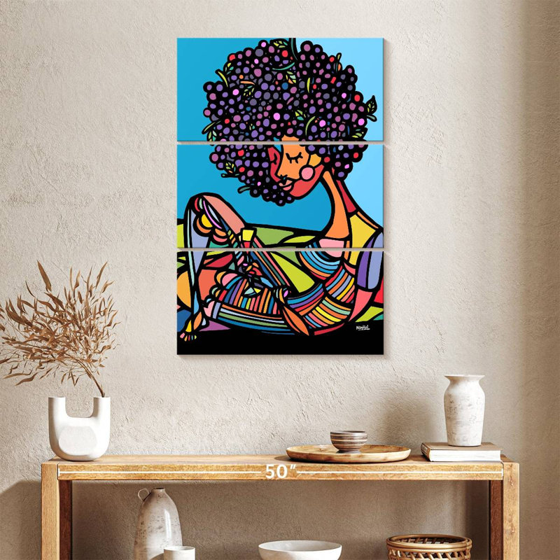 Leisha Afro, 38" H x 24" W