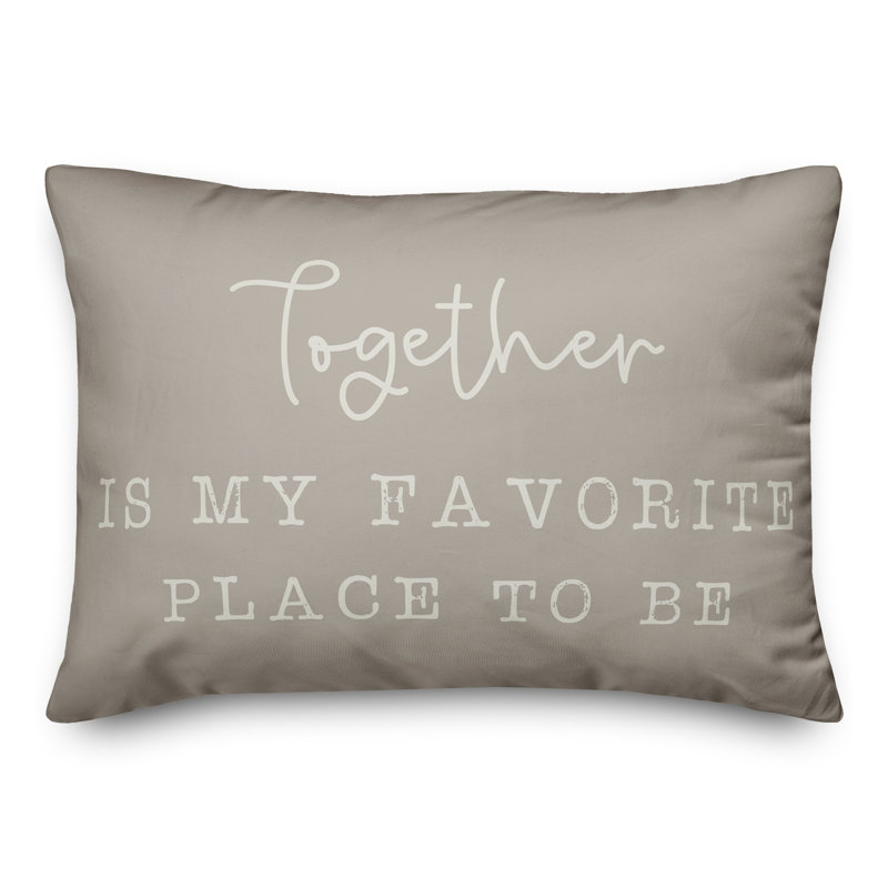 Housse de coussin rectangulaire d’extérieur favorite place, Gris