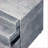 File Cabinets | Modern Slate Gray Faux Concrete 3-Drawer with Casters, Matte Silver Finish | Slate Gray | Metal,Synthetic Wood